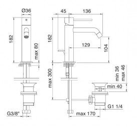 Змішувач для раковини Treemme UP змішувач чорний матовий 5710NN