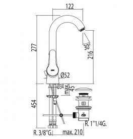 Смеситель для раковины Tres BM-Tres однорычажный хром 01730802D