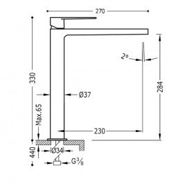 Смеситель для раковины Tres Class-Tres однорычажный хром 20510305
