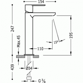Змішувач для раковини Tres Loft-Tres змішувач хром 20010303