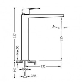 Смеситель для раковины Tres Project colors однорычажный черный металл 21180301KM