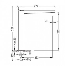 Смеситель для раковины Tres Slim-Tres однорычажный хром 20210306