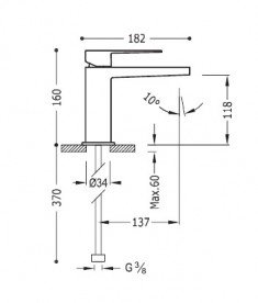 Змішувач для раковини Tres Slim-Tres одноважільний золото матовий 20210301OM