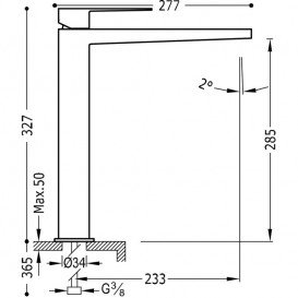 Змішувач для раковини Tres Slim-Tres одноважільний білий матовий 20210305BM
