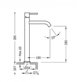 Смеситель для раковины Tres Study colors однорычажный фиолетовый 26230801TVI
