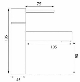 Смеситель для раковины VBI Lirio однорычажный хром VBI-050500CH