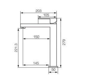 Смеситель для раковины VBI Loreno однорычажный матовое золото VBI-050201BG