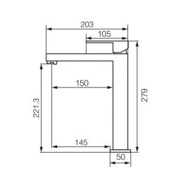 Смеситель для раковины VBI Loreno однорычажный матовое золото VBI-050201BG