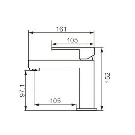 Смеситель для раковины VBI Loreno скрытого монтажа однорычажный хром VBI-050212CH