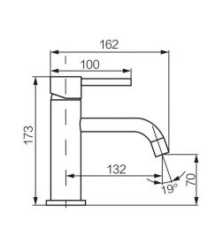 Смеситель для раковины VBI Milano однорычажный золото VBI-050100GL