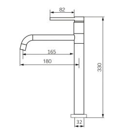 Смеситель для раковины VBI Velaro однорычажный черный VBI-050301BL