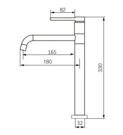 Змішувач для раковини VBI Velaro одноважільний золото VBI-050301GL