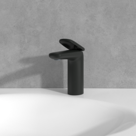 Смеситель для раковины Villeroy & Boch Antao с донным клапаном матовый черный TVW111003000K5