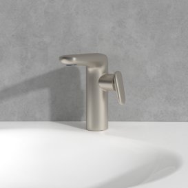 Змішувач для раковини Villeroy & Boch Antao із донним клапаном матовий нікель TVW11100400064