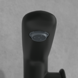 Змішувач для раковини Villeroy & Boch Antao із донним клапаном чорний матовий TVW111004000K5