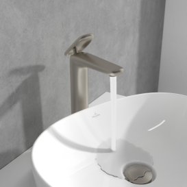 Змішувач для раковини Villeroy & Boch Antao із донним клапаном матовий нікель TVW11100500064
