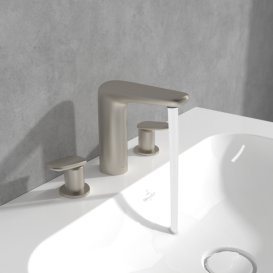 Смеситель для раковины Villeroy & Boch Antao на 3 отверстия матовый никель TVW11100100064