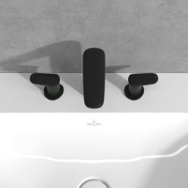 Змішувач для раковини Villeroy & Boch Antao на 3 отвори матовий чорний TVW111001000K5