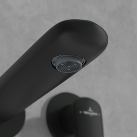 Змішувач для раковини Villeroy & Boch Antao настінний на 2 отвори матовий чорний TVW111002000K5