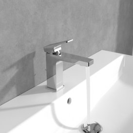 Змішувач для раковини Villeroy & Boch Architectura Square з донним клапаном хром TVW12500100061