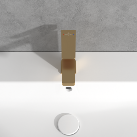 Смеситель для раковины Villeroy & Boch Architectura Square однорычажный матовое золото TVW12500400076