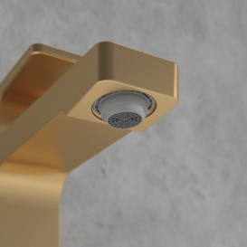 Смеситель для раковины Villeroy & Boch Architectura Square однорычажный матовое золото TVW12500400076