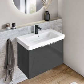Змішувач для раковини Villeroy & Boch Architectura Square одноважільний матовий чорний TVW125004000K5