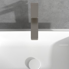 Смеситель для раковины Villeroy & Boch Architectura Square с донным клапаном матовый никель TVW12500200064