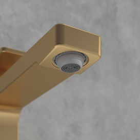 Смеситель для раковины Villeroy & Boch Architectura Square с донным клапаном матовое золото TVW12500200076