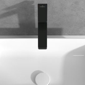 Смеситель для раковины Villeroy & Boch Architectura Square с донным клапаном матовый черный TVW125002000K5