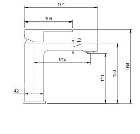 Змішувач для раковини Villeroy & Boch Architectura із донним клапаном хром TVW10300400061