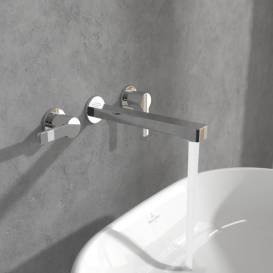 Змішувач для раковини Villeroy & Boch Architectura настінний на 3 отвори хром TVW10311011061