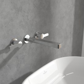 Змішувач для раковини Villeroy & Boch Architectura настінний на 3 отвори хром TVW10311011061