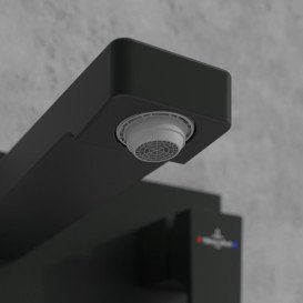 Змішувач для раковини Villeroy & Boch Architectura Square настінний одноважільний матовий чорний TVW125003000K5