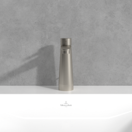 Змішувач для раковини Villeroy & Boch Conum із донним клапаном матовий нікель TVW12700300064