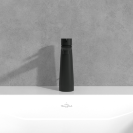 Смеситель для раковины Villeroy & Boch Conum с донным клапаном матовый черный TVW127003000K5