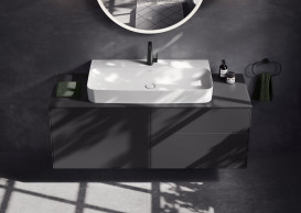 Смеситель для раковины Villeroy & Boch Conum с донным клапаном матовый черный TVW127004000K5