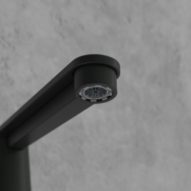 Смеситель для раковины Villeroy & Boch Conum с донным клапаном матовый черный TVW127004000K5