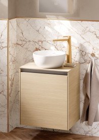 Змішувач для раковини Villeroy & Boch Conum із донним клапаном матове золото TVW12700500076