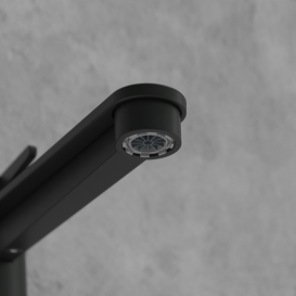 Смеситель для раковины Villeroy & Boch Conum с донным клапаном матовый черный TVW127005000K5