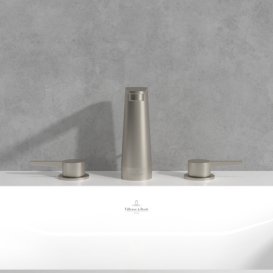 Смеситель для раковины Villeroy & Boch Conum на 3 отверстия матовый никель TVW12700100064
