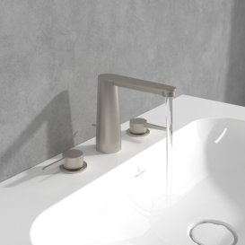 Смеситель для раковины Villeroy & Boch Conum на 3 отверстия матовый никель TVW12700100064