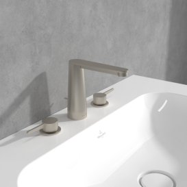 Смеситель для раковины Villeroy & Boch Conum на 3 отверстия матовый никель TVW12700100064