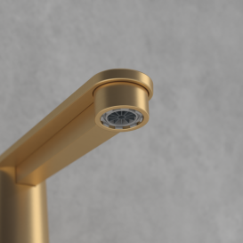 Смеситель для раковины Villeroy & Boch Conum на 3 отверстия матовое золото TVW12700100076