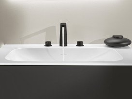 Смеситель для раковины Villeroy & Boch Conum на 3 отверстия матовый черный TVW127001000K5