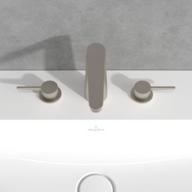 Смеситель для раковины Villeroy & Boch Conum на 3 отверстия матовый никель TVW12700100164