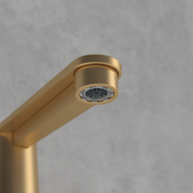 Смеситель для раковины Villeroy & Boch Conum на 3 отверстия матовое золото TVW12700100176