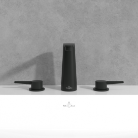 Смеситель для раковины Villeroy & Boch Conum на 3 отверстия матовый черный TVW127001001K5