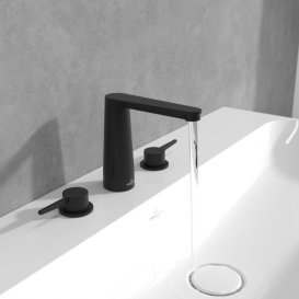Смеситель для раковины Villeroy & Boch Conum на 3 отверстия матовый черный TVW127001001K5