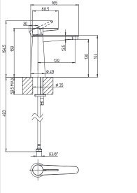 Смеситель для раковины Villeroy & Boch Conum однорычажный матовый никель TVW12700300164